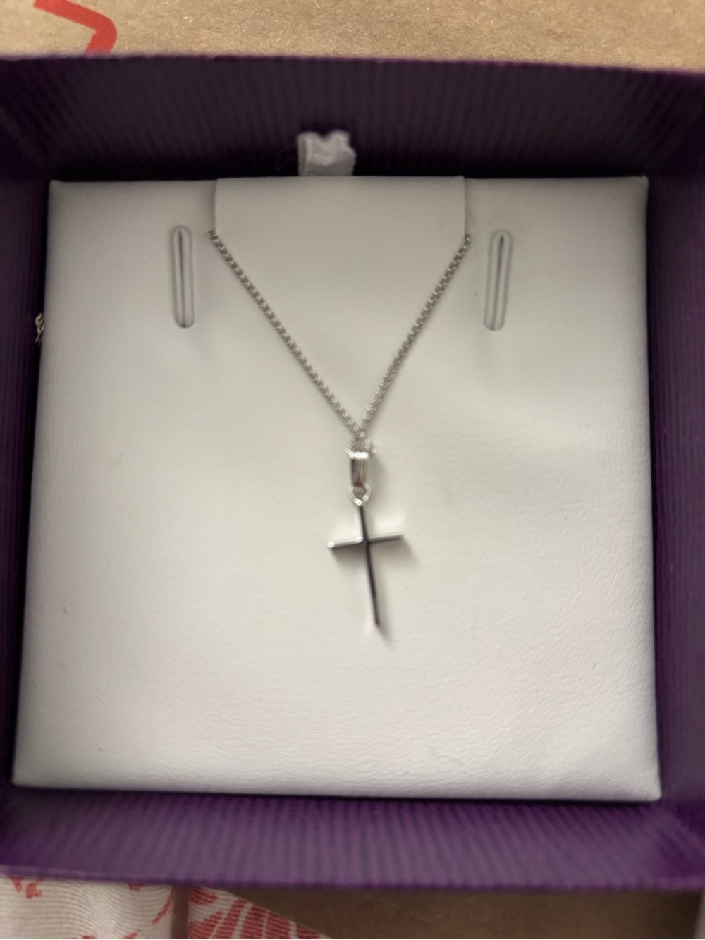 Sterling Silver Cross Pendant Necklace - Elegant Black-Silver Finish